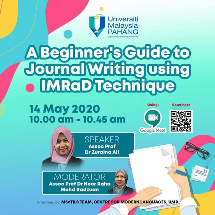 The session on A Beginner’s Guide to Journal Writing using IMRaD Technique